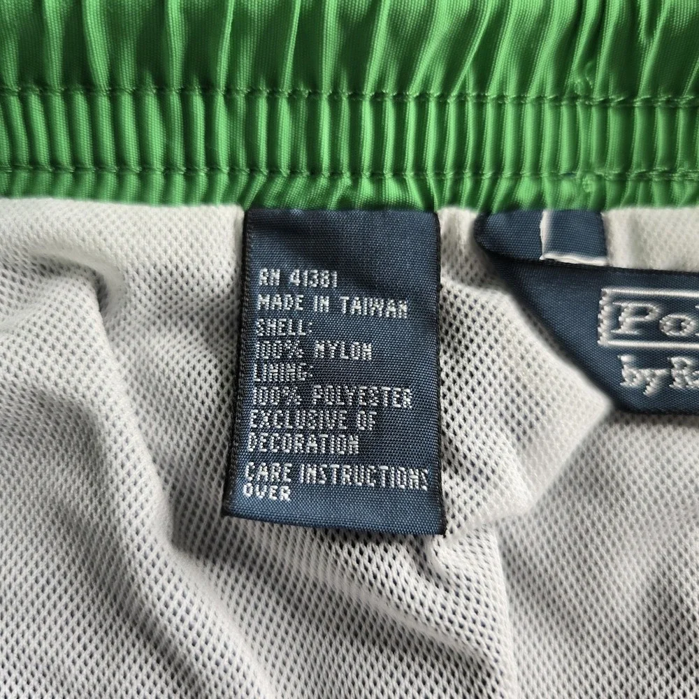 Polo Ralph Lauren Swim Trunks Mens 3XLT Navy Blue Green Pony Lined 6.5